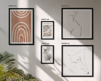 Wanddecoratie compositie Stijlvolle abstracte figuren