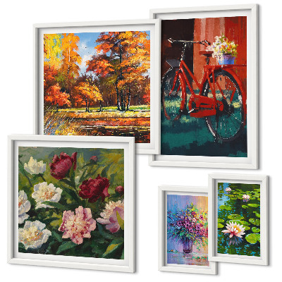 Gallery wall Bloemen in het lentelandschap
