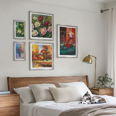 Gallery wall Bloemen in het lentelandschap