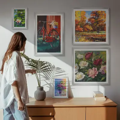 Gallery wall met Bloemen in het lentelandschap