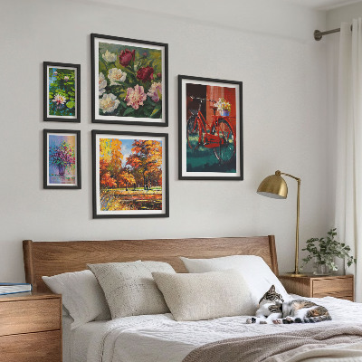 Gallery wall Bloemen in het lentelandschap