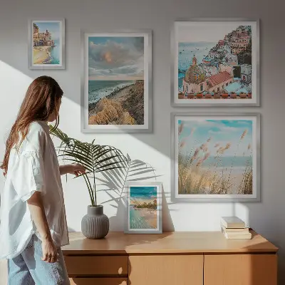 Wanddecoratie compositie Strandlandschappen van de wereld