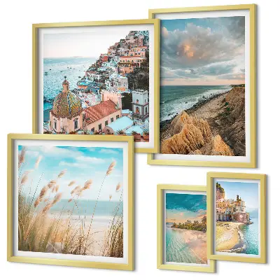 Wanddecoratie compositie Strandlandschappen van de wereld