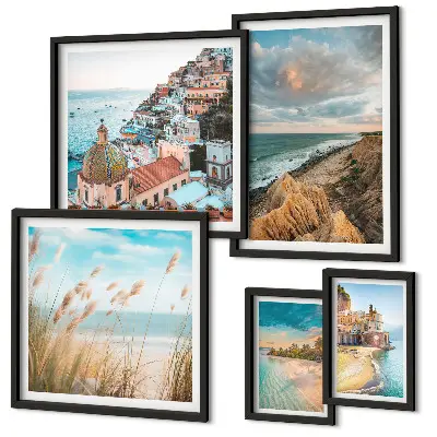 Wanddecoratie compositie Strandlandschappen van de wereld