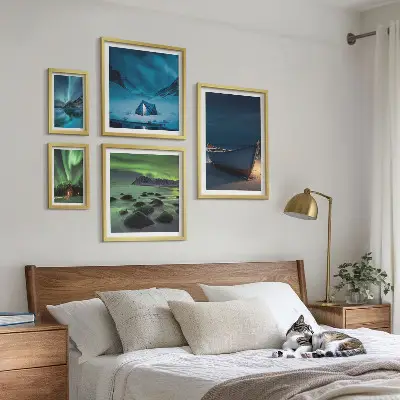 Gallery wall Winterlandschappen met noorderlicht