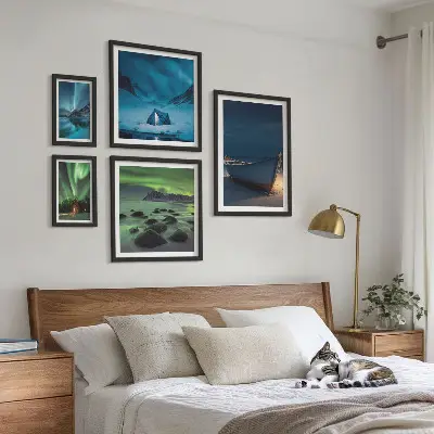 Gallery wall Winterlandschappen met noorderlicht