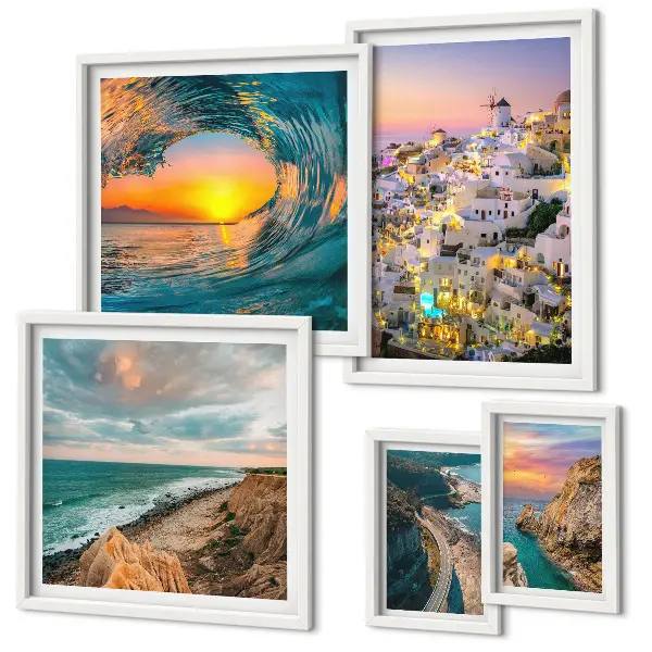 Gallery wall met kustlandschappen en stranden