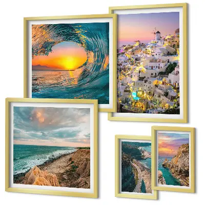 Gallery wall met kustlandschappen en stranden