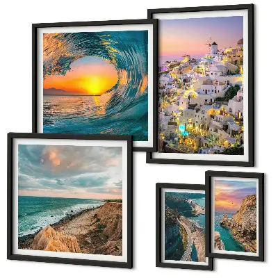 Gallery wall met kustlandschappen en stranden