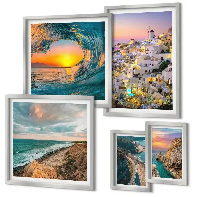 Gallery wall met kustlandschappen en stranden