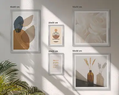 Boho plantendecoraties galerijmuur
