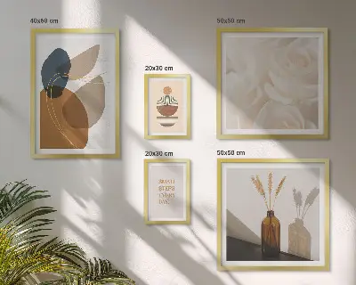 Boho plantendecoraties galerijmuur