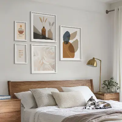 Boho plantendecoraties galerijmuur