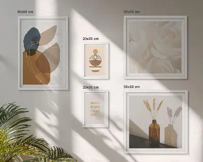 Boho plantendecoraties galerijmuur