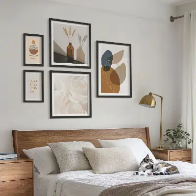 Boho plantendecoraties galerijmuur