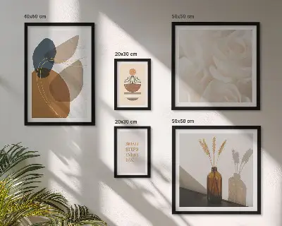Boho plantendecoraties galerijmuur