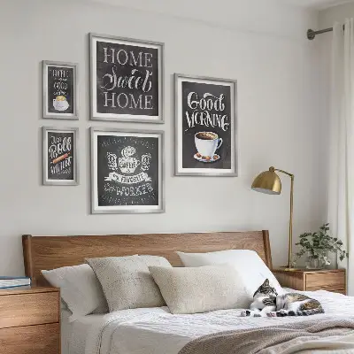 Moderne schilderijen set Rustieke koffie-inspiratie