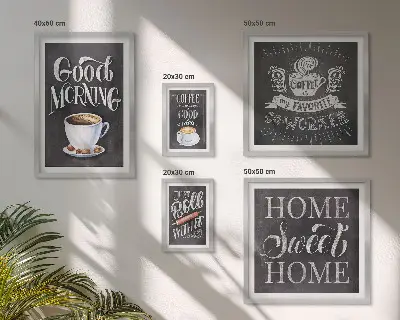 Moderne schilderijen set Rustieke koffie-inspiratie
