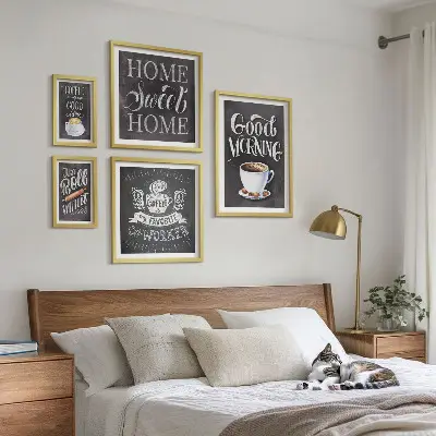 Moderne schilderijen set Rustieke koffie-inspiratie