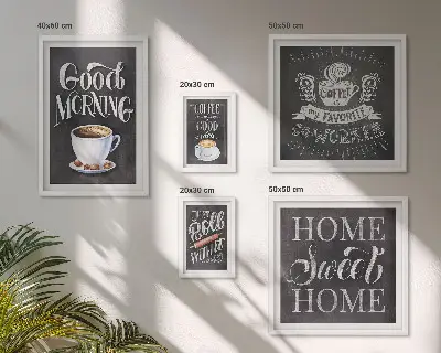 Moderne schilderijen set Rustieke koffie-inspiratie