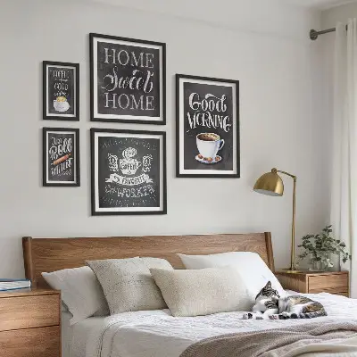 Moderne schilderijen set Rustieke koffie-inspiratie