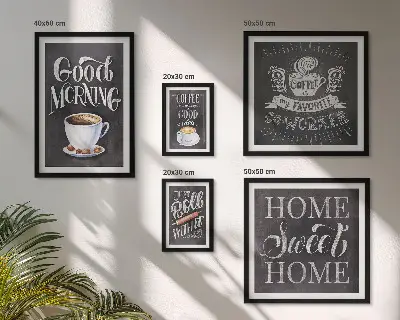 Moderne schilderijen set Rustieke koffie-inspiratie
