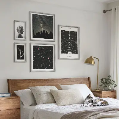 Wanddecoratie compositie Kosmische inspiraties van de Melkweg