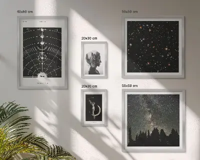 Wanddecoratie compositie Kosmische inspiraties van de Melkweg