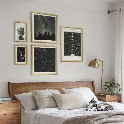 Wanddecoratie compositie Kosmische inspiraties van de Melkweg
