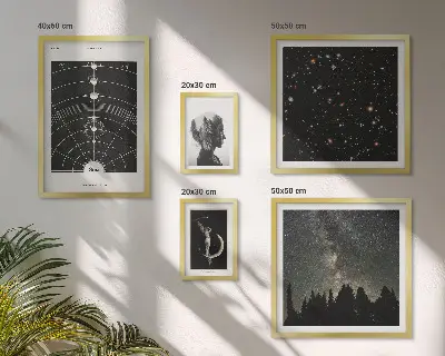 Wanddecoratie compositie Kosmische inspiraties van de Melkweg