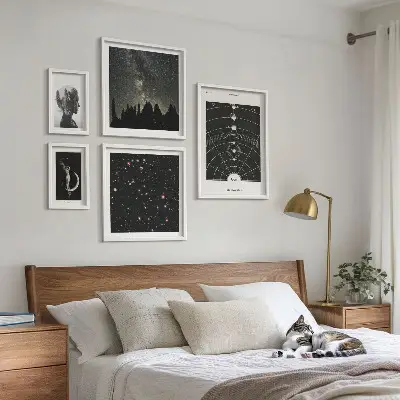 Wanddecoratie compositie Kosmische inspiraties van de Melkweg
