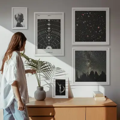 Wanddecoratie compositie Kosmische inspiraties van de Melkweg