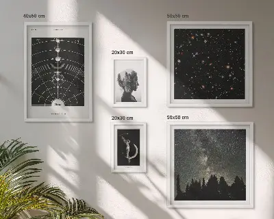 Wanddecoratie compositie Kosmische inspiraties van de Melkweg