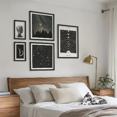 Wanddecoratie compositie Kosmische inspiraties van de Melkweg
