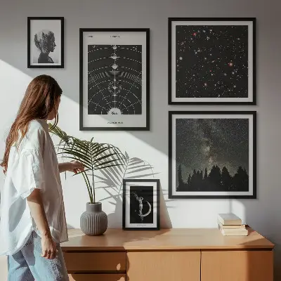 Wanddecoratie compositie Kosmische inspiraties van de Melkweg