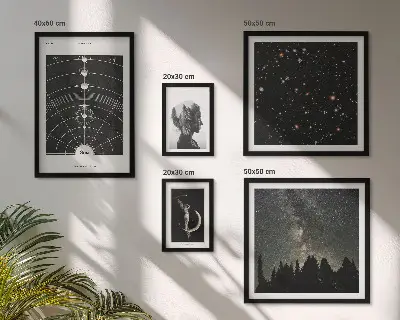 Wanddecoratie compositie Kosmische inspiraties van de Melkweg