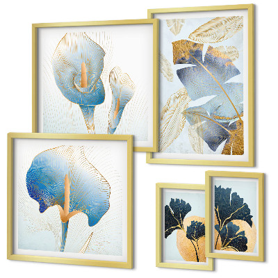 Moderne schilderijen set Moderne plantmotieven