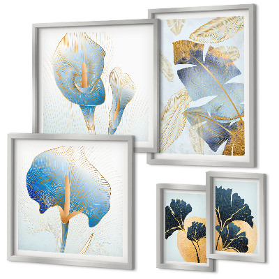 Moderne schilderijen set Moderne plantmotieven