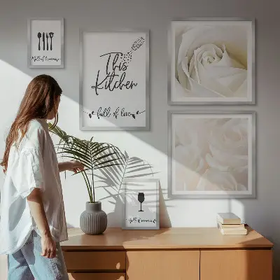 Gallery wall Stijlvolle keukendecoratie met planten