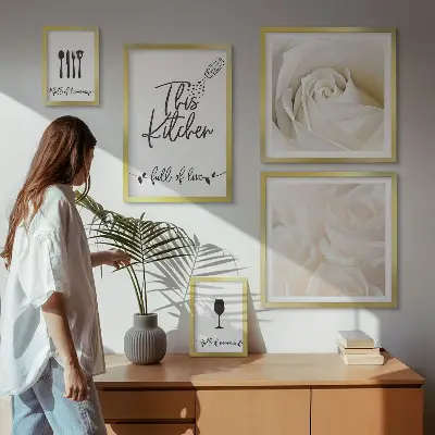 Gallery wall Stijlvolle keukendecoratie met planten