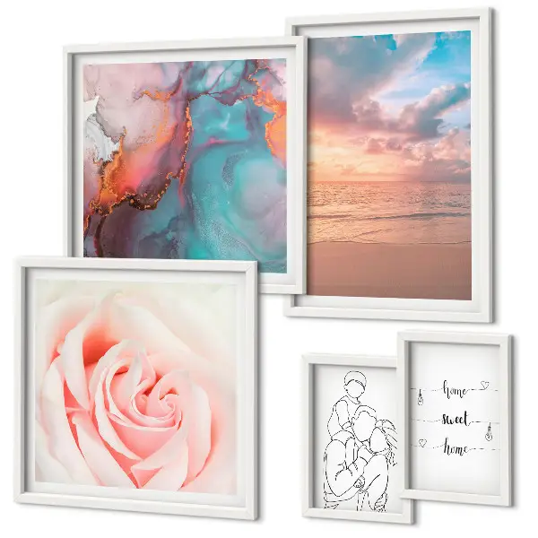 Wanddecoratie compositie Romantische zeegezichten