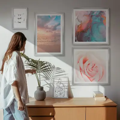 Wanddecoratie compositie Romantische zeegezichten