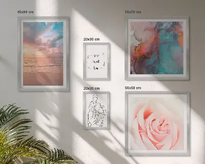 Wanddecoratie compositie Romantische zeegezichten