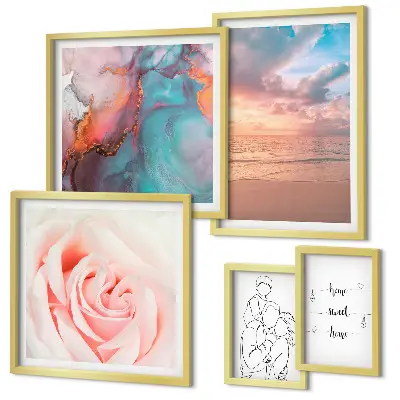 Wanddecoratie compositie Romantische zeegezichten
