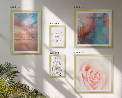 Wanddecoratie compositie Romantische zeegezichten