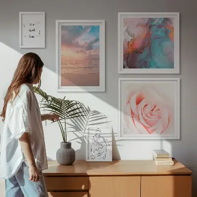 Wanddecoratie compositie Romantische zeegezichten