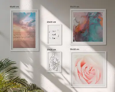 Wanddecoratie compositie Romantische zeegezichten