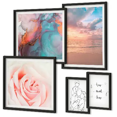 Wanddecoratie compositie Romantische zeegezichten