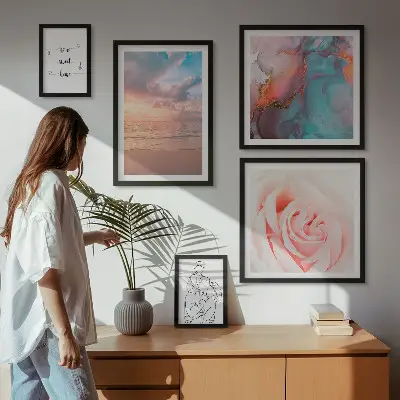 Wanddecoratie compositie Romantische zeegezichten