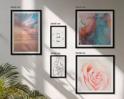 Wanddecoratie compositie Romantische zeegezichten